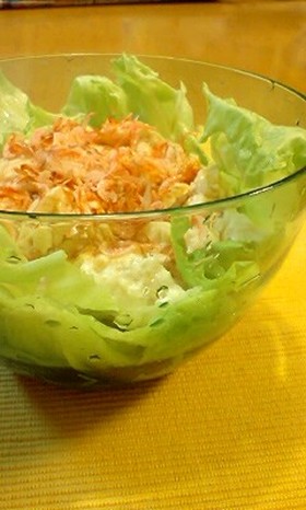 ひやっこ豆腐のレタスサラダ