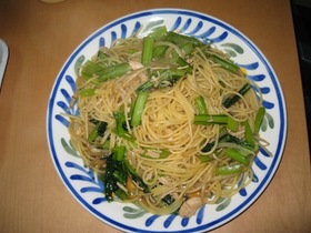 小松菜の和風パスタ