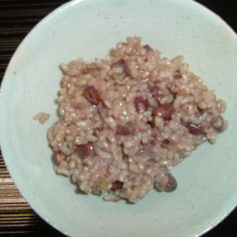 玄米＆小豆のご飯