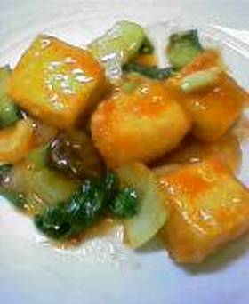 豆腐のケチャップ炒め