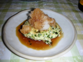 豆腐でふんわりニラが旨い☆和風ハンバーグ