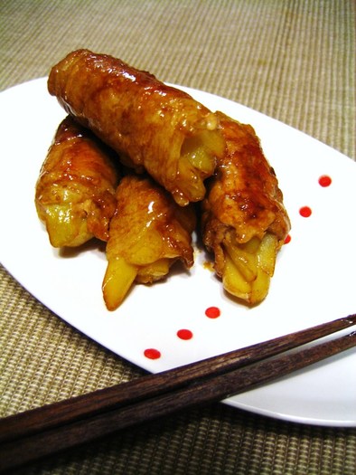 甘辛☆豚肉のポテト巻き～お弁当のおかず～の写真