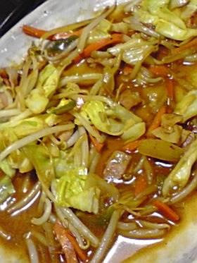 ソース焼きそば風野菜炒め