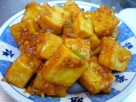 揚げ高野豆腐のチリソース