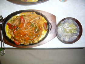 家庭で出来る!鉄板焼きナポリタン☆