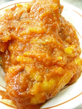 鶏手羽元のケチャップ煮。
