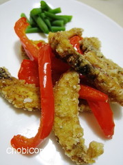 かじきのスティック揚げ カレー風味の写真