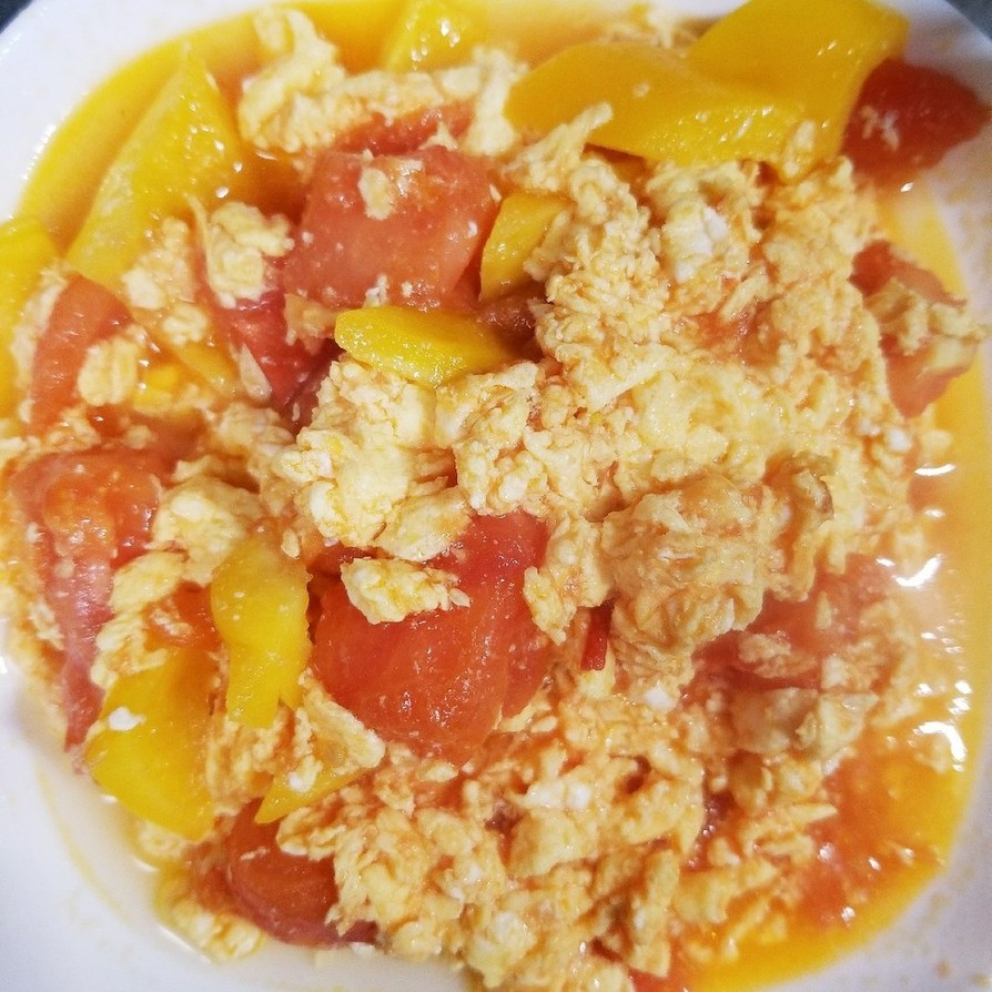トマトの卵炒めの画像