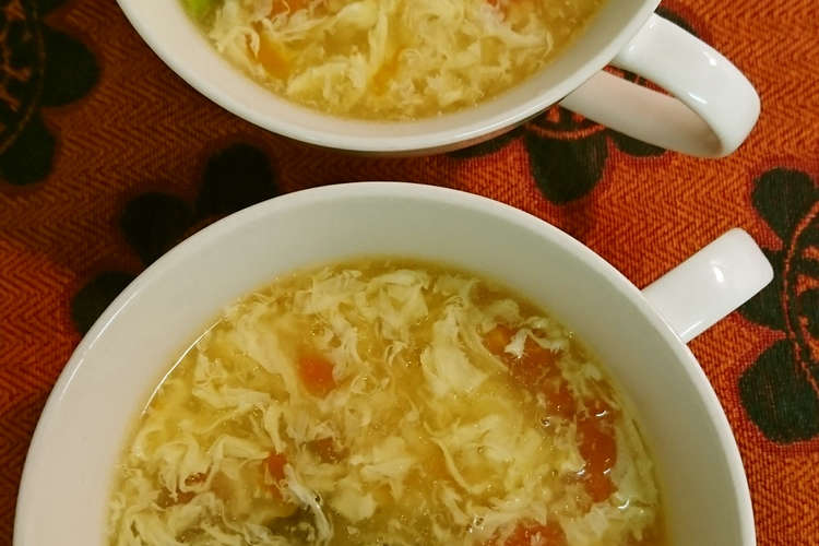 卵とトマトの朝スープ レシピ 作り方 By 赤紫芋介 クックパッド 簡単おいしいみんなのレシピが366万品