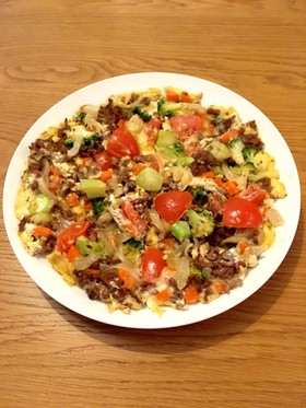 簡単!野菜たっぷりスパニッシュオムレツ風