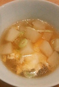 赤大根のとろみ中華スープ