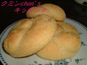 コーンミールたっぷりパン ~中力粉で~