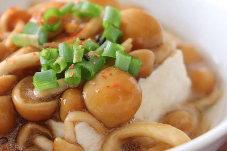簡単 朝昼夕 豆腐の株なめこあんかけ レシピ 作り方 By 白雲堂 クックパッド 簡単おいしいみんなのレシピが352万品