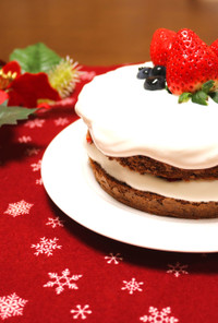 ＊苺とチョコレートのクリスマスケーキ＊