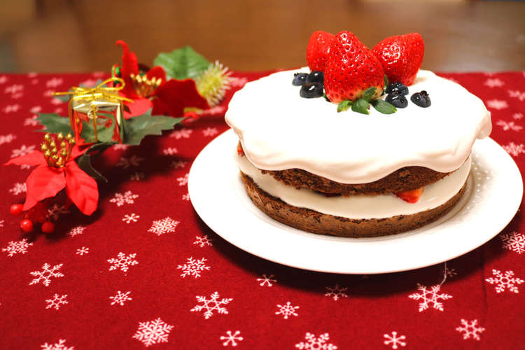 苺とチョコレートのクリスマスケーキ レシピ 作り方 By パンダワンタン クックパッド