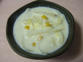 ♫簡単過ぎ★白菜と玉ねぎのミルクスープ★