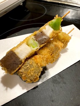 蒟蒻&長芋&白ねぎの串カツ