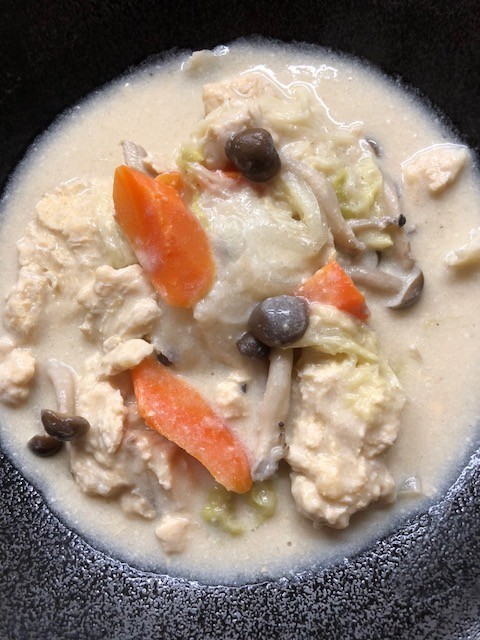 白菜と鶏団子のクリーム煮の画像