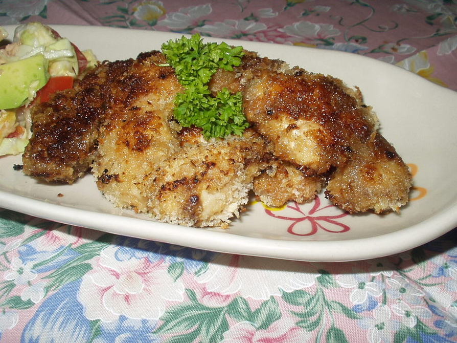 ✿鶏むね肉のウスターマヨフライ焼き✿の画像
