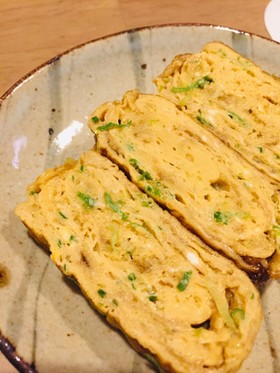 海苔の佃煮とねぎの玉子焼き
