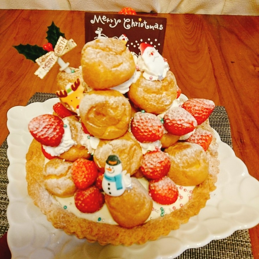 簡単 クリスマスケーキクロカンブッシュの画像