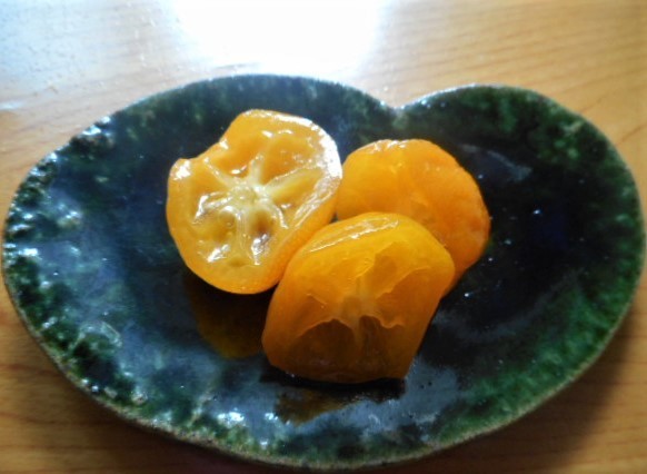種を氣にせず食べられる　金柑の砂糖漬けの画像