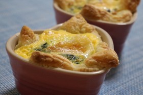 【簡単】ほうれん草のココットキッシュ
