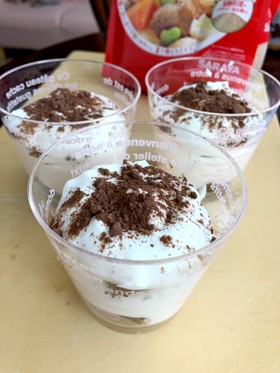 手軽に ティラミスケーキ クリパに♡