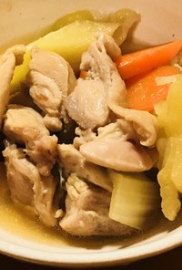 白菜と煮こむ●鶏肉のスキヤキ風甘辛煮込み