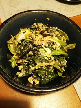 生の高菜のツナ炒め