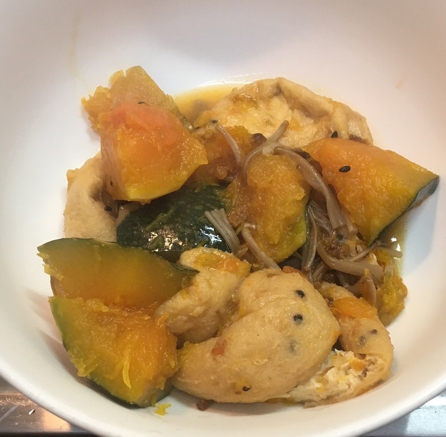 がんもどきと南瓜の煮物・生姜風味の画像