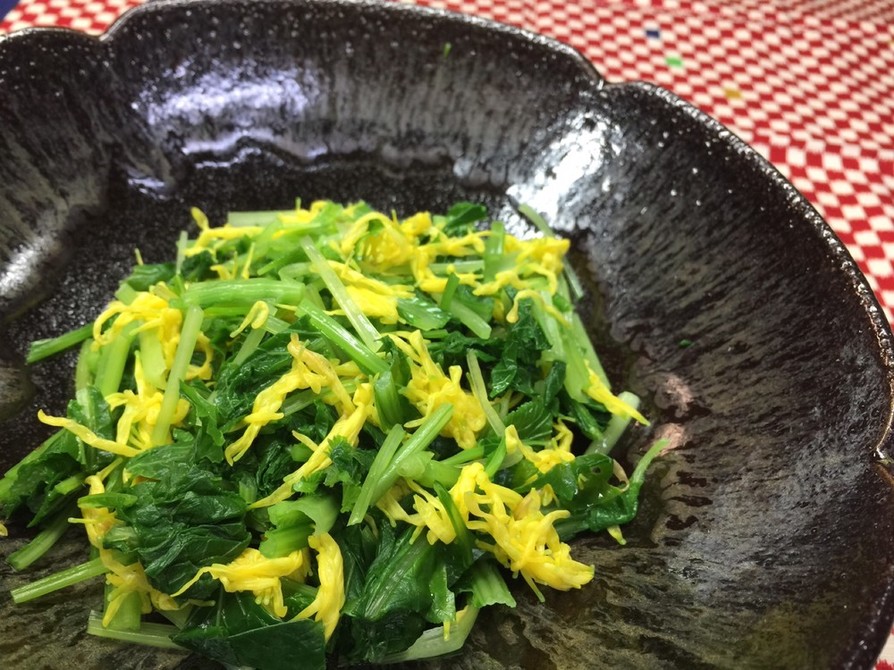 食用菊と青菜のおひたしの画像