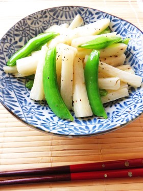 ☺簡単♪長芋とスナップえんどうの塩炒め☺