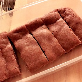 大豆粉のもちもちココアケーキ