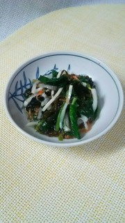 もずく酢で楽チン、レモン風味酢の物。の写真