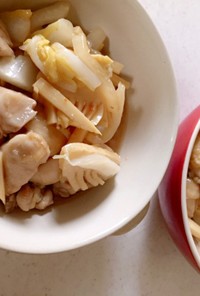 鶏モモ肉と白菜の中華風炒め