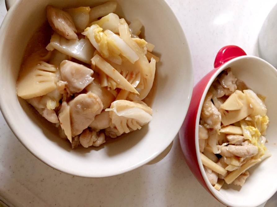 鶏モモ肉と白菜の中華風炒めの画像