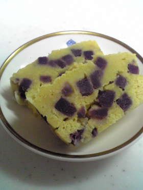 紫芋のおからケーキ