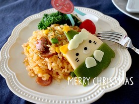 すみっコぐらしねこデコキャラ弁クリスマス