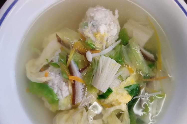 豆腐入り鶏団子スープ レシピ 作り方 By 志布志市 クックパッド