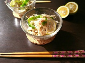 レンジで簡単!もやしとツナの塩きんぴら
