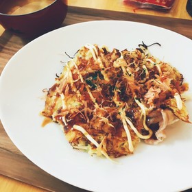 まな板いらずのお好み焼き