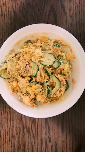 焼き芋で!さつまいもとツナコーンのサラダ