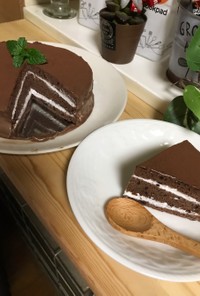MY☆15cm型基本のチョコケーキ