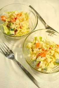 簡単！生野菜の味噌マヨ麹サラダ
