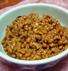 麻婆納豆(マーボー納豆)*