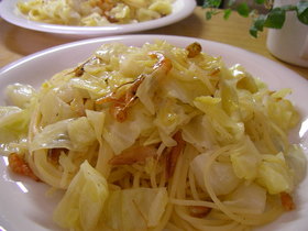 プロの味!?キャベツと干しえびのパスタ