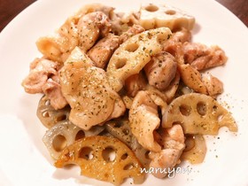 鶏肉とレンコンのうま塩ダレ