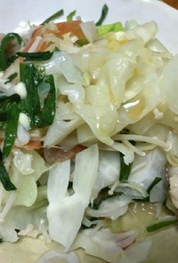 栄養満点‼キャベツの芯で温野菜サラダ！