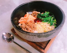 手作りナムルで!美味しい☆石焼ピビンパ♪